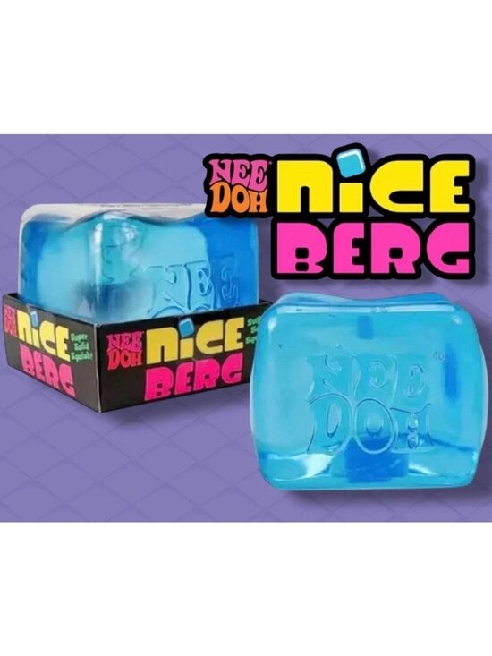 Nee Doh Other - NeeDoh Nice Berg Blue XL Giant Niceberg Solid Squish Cube Ice Block - IN HAND